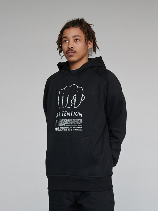 ATTENTION CLUB  BLACK HOODIE
