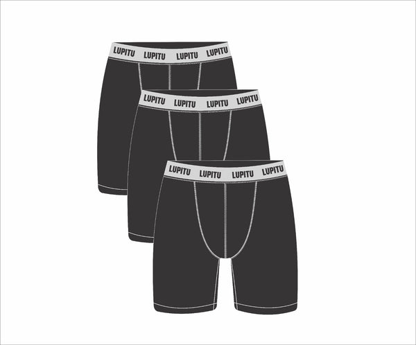 BLACK LUPITU BOXERS 3 PACK