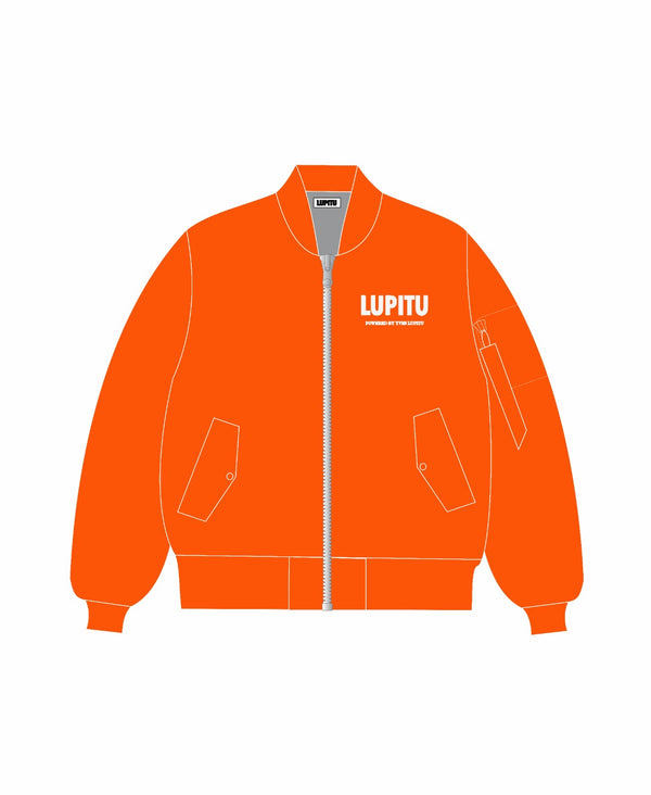 POWERED LUPITU ORANGE BOMBER JACKET