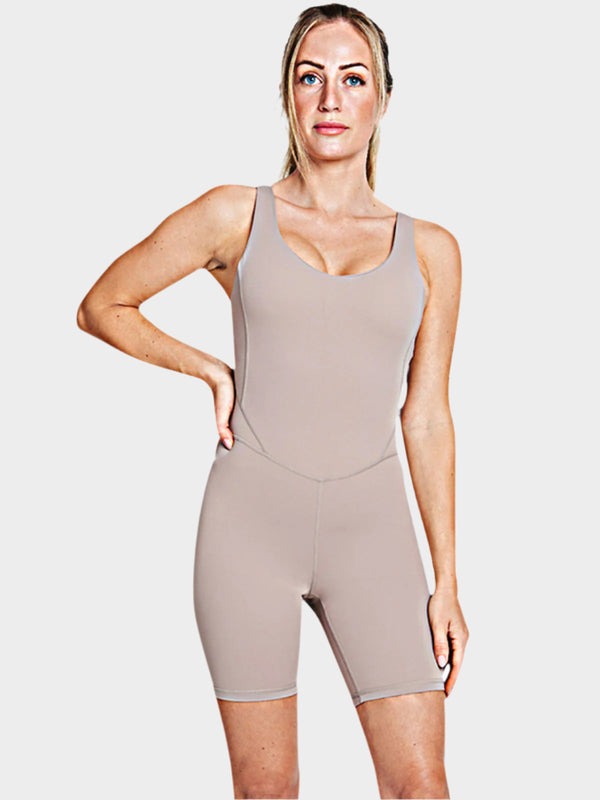 EVA WOMEN'S JUMPSUIT SHORT LUPITU  MILKY TEA