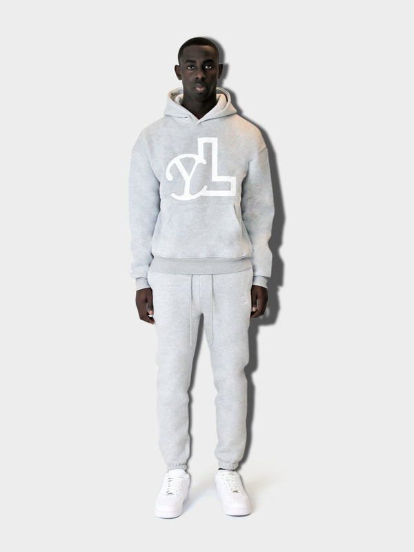 LUPITU MEN'S GREY YL LOGO HOODIE