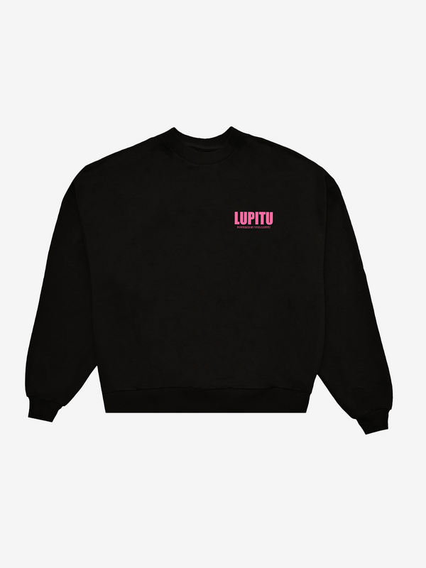 ESSENTIALS POWERED LUPITU BLACK PINK SWEATSHIRT