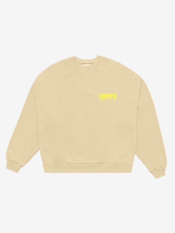 ESSENTIALS POWERED LUPITU CREAM SWEATSHIRT