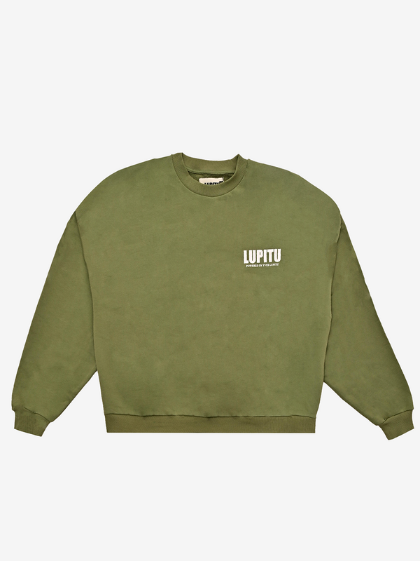 ESSENTIALS POWERED LUPITU KHAKI SWEATSHIRT