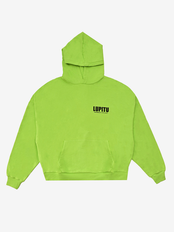 ESSENTIALS POWERED LUPITU LIGHT GREEN HOODIE