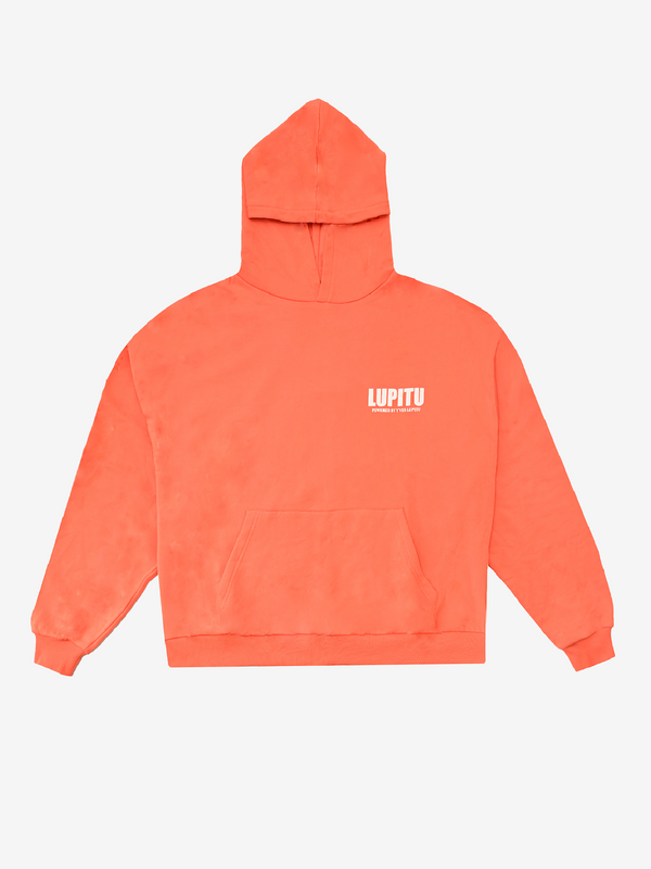 ESSENTIALS POWERED LUPITU ORANGE HOODIE