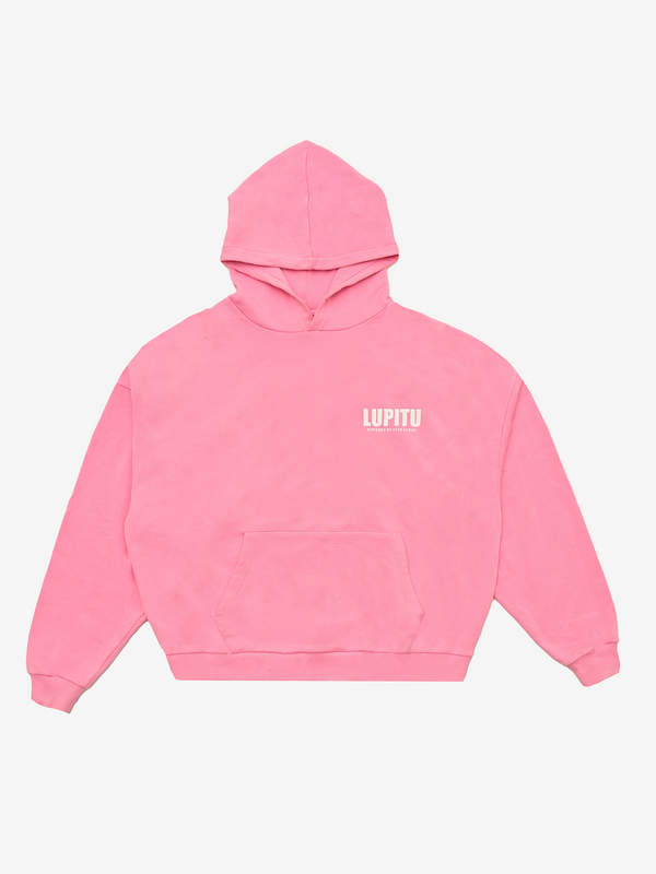 ESSENTIALS POWERED LUPITU PINK HOODIE