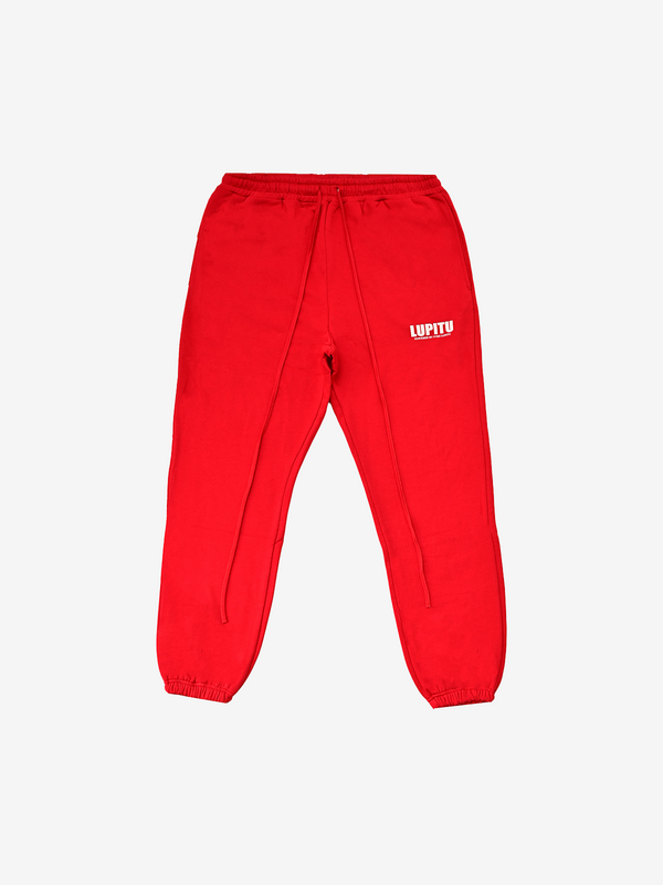 ESSENTIALS POWERED LUPITU RED SWEATPANT