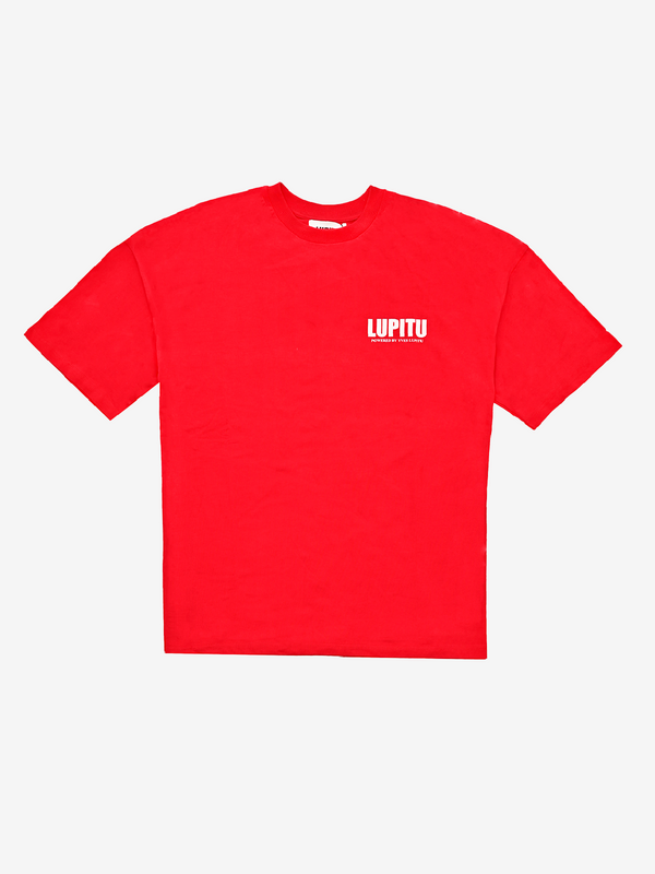 ESSENTIALS POWERED LUPITU RED TEE