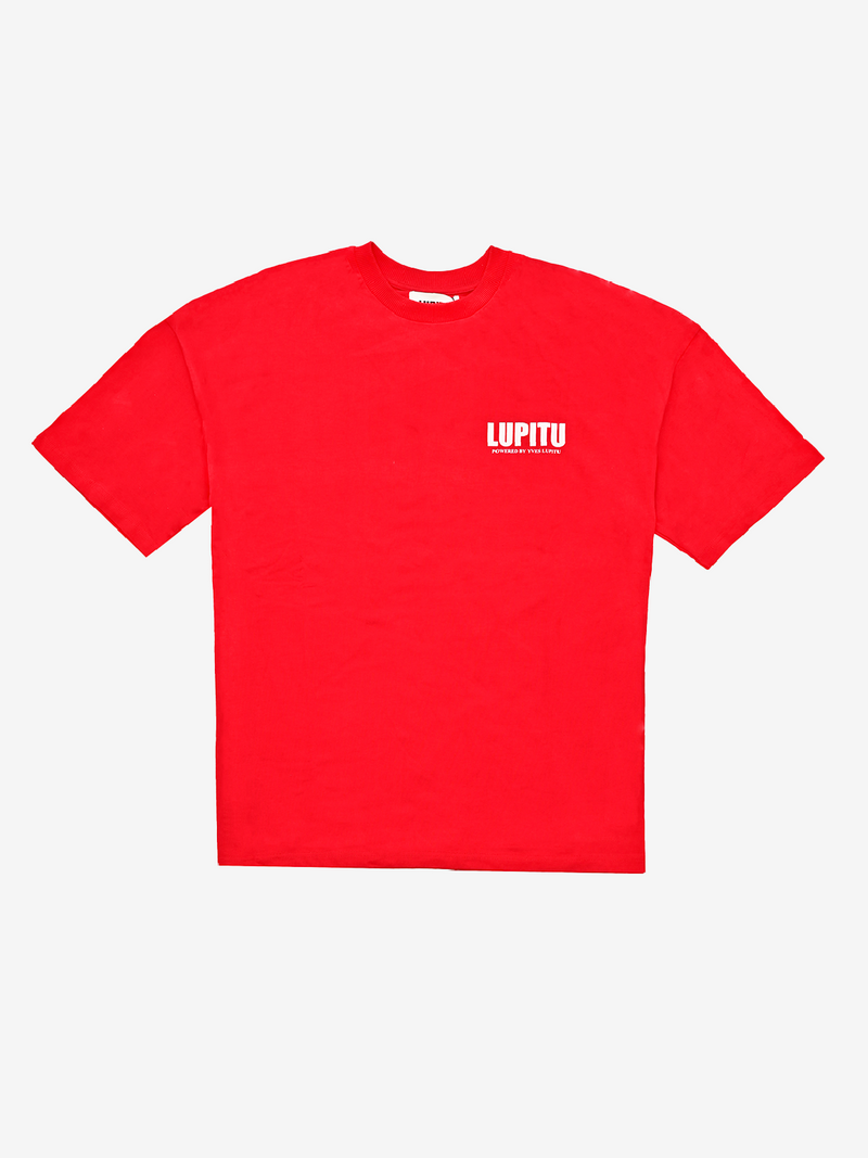 ESSENTIALS POWERED LUPITU RED TEE