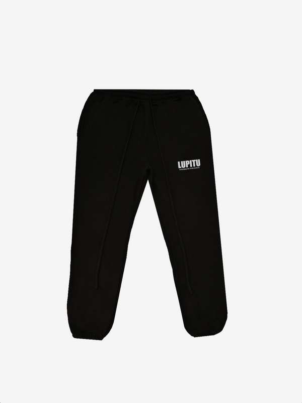 ESSENTIALS POWERED LUPITU BLACK GREY SWEATPANT