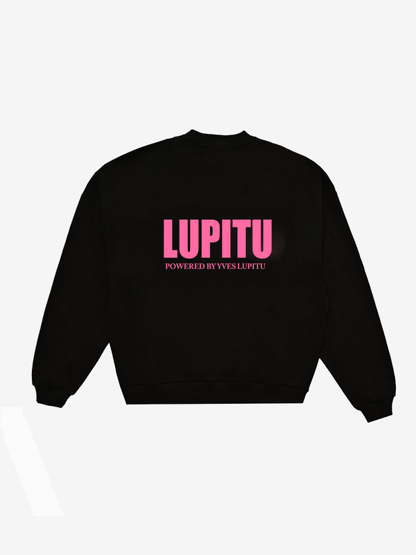 ESSENTIALS POWERED LUPITU BLACK PINK SWEATSHIRT