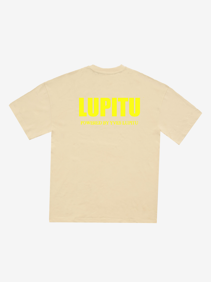 ESSENTIALS POWERED LUPITU CREAM TEE