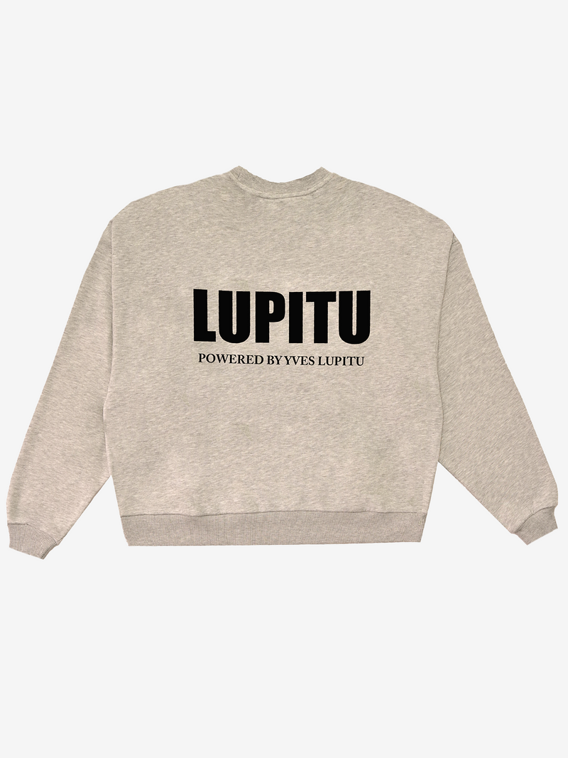 ESSENTIALS POWERED LUPITU GREY SWEATSHIRT