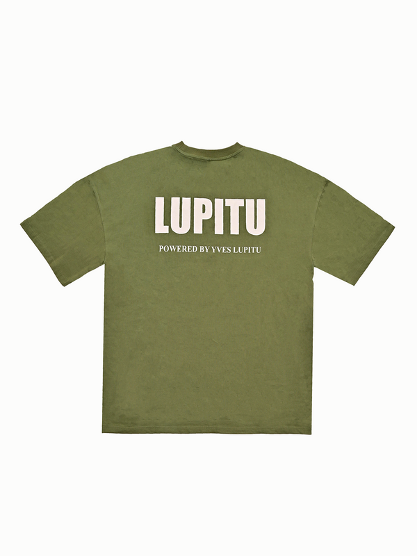 ESSENTIALS POWERED LUPITU KHAKI TEE