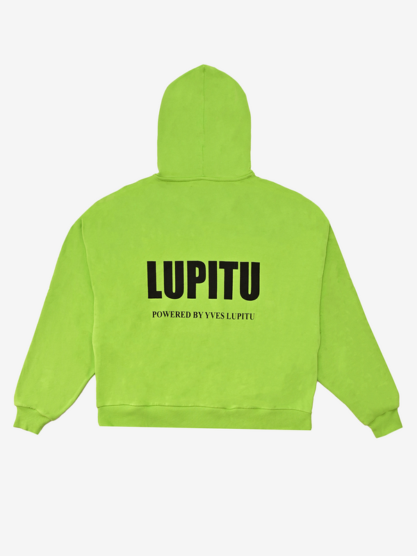 ESSENTIALS POWERED LUPITU LIGHT GREEN HOODIE