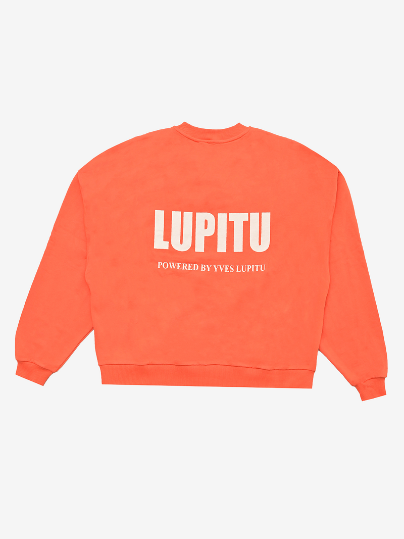 ESSENTIALS POWERED LUPITU ORANGE SWEATSHIRT