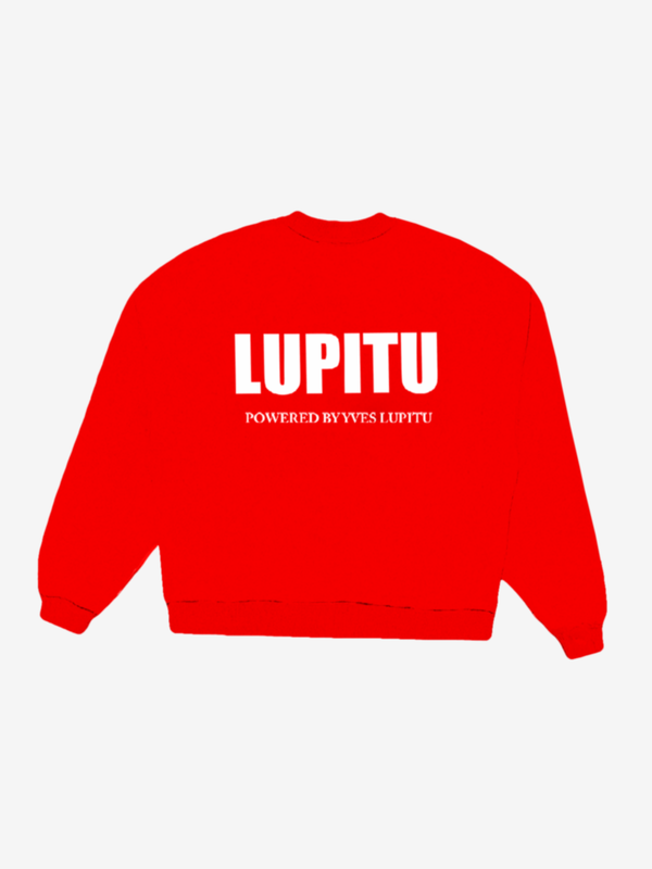 ESSENTIALS POWERED LUPITU RED SWEATSHIRT