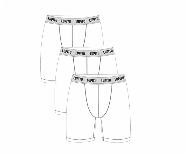 WHITE LUPITU BOXERS 3 PACK