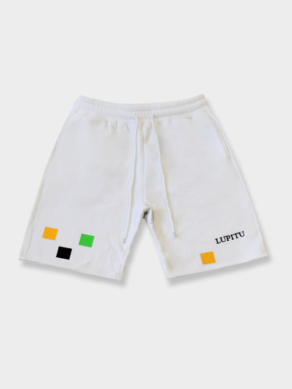 LUPITU MEN'S WHITE PUZZLE SHORT