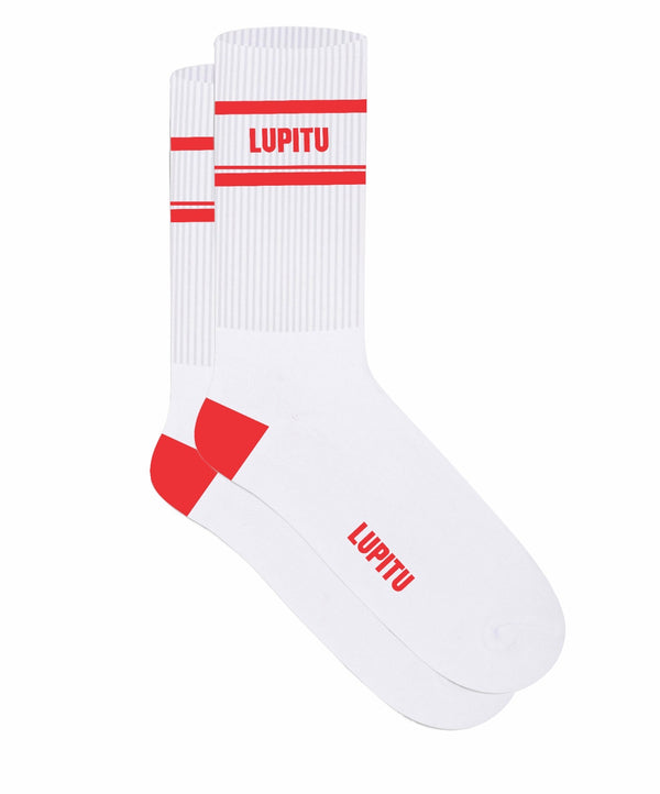WHITE RED LUPITU SOCKS