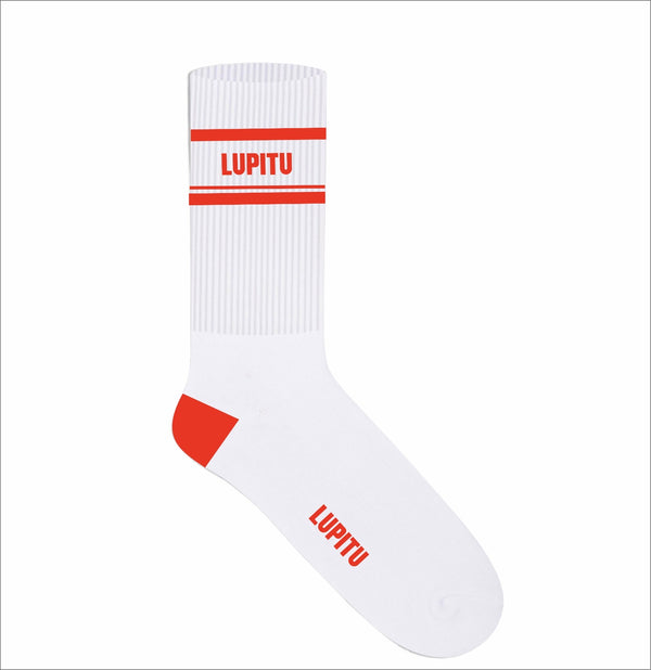 WHITE RED LUPITU SOCKS