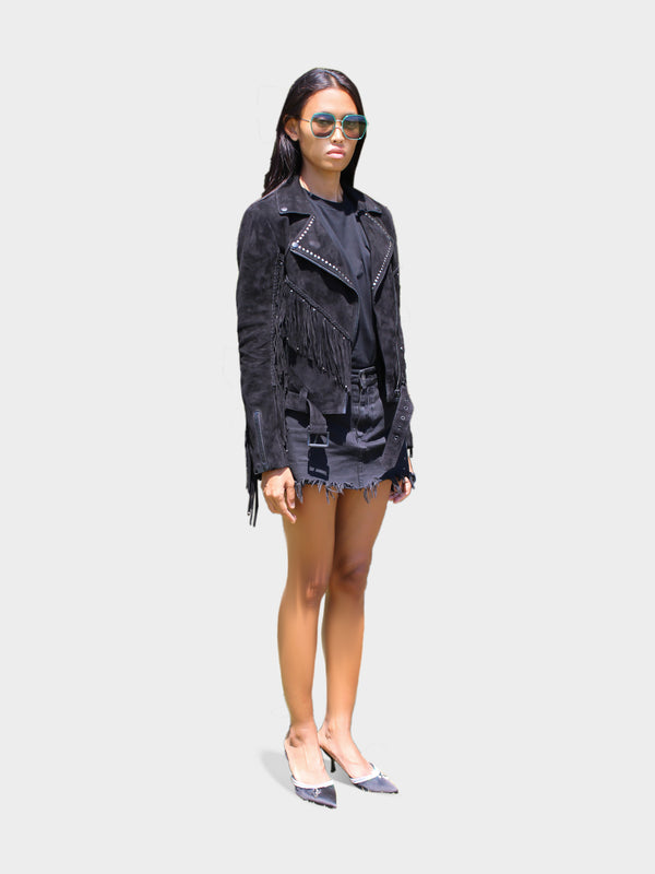 LUPITU STEPHIE BIKER BLACK