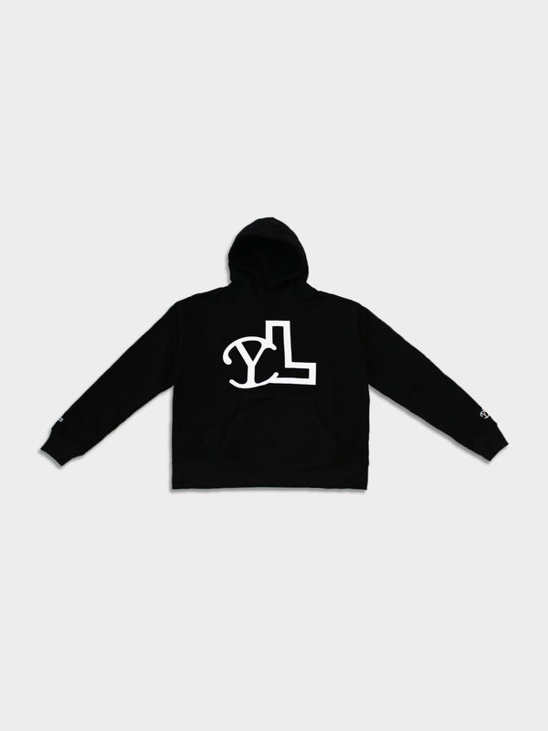 LUPITU BLACK YL LOGO HOODIE