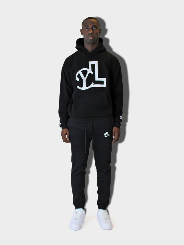 LUPITU BLACK YL LOGO HOODIE