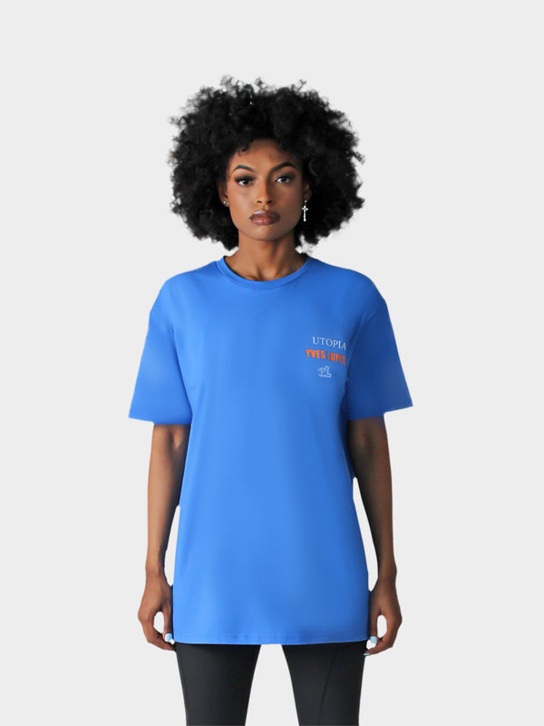 LUPITU WOMEN'S BLUE UTOPIA TEE