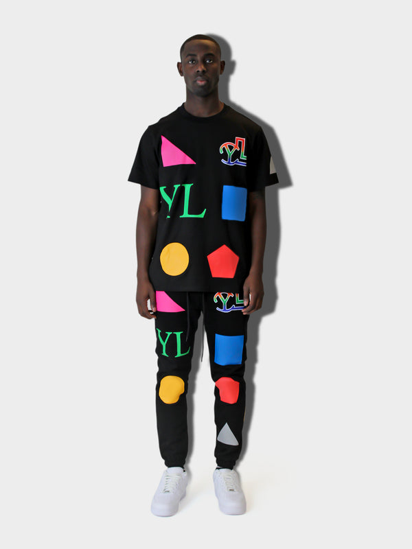 LUPITU MEN'S DOMINO BLACK YL TEE