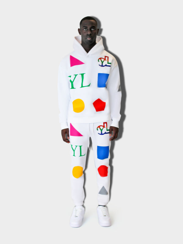 LUPITU MEN'S DOMINO WHITE YL HOODIE