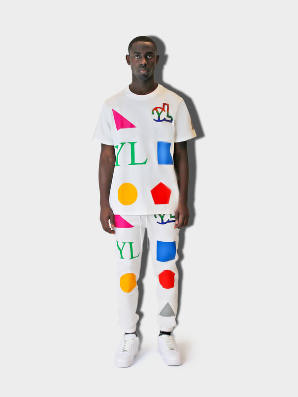 LUPITU MEN'S DOMINO WHITE YL TEE
