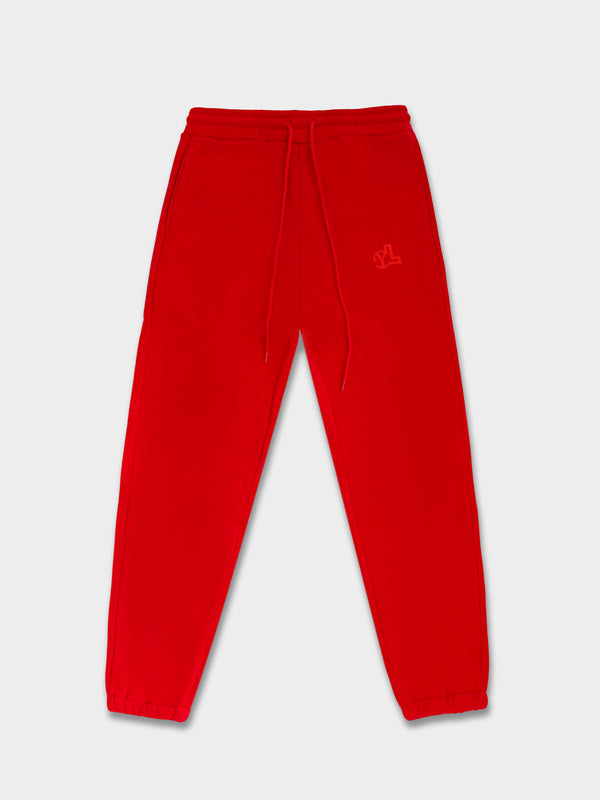 LUPITU MEN'S FULL RED YL LOGO JOGGER PANT
