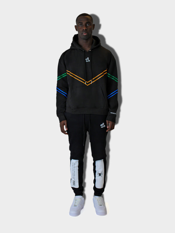 LUPITU MEN'S BLACK SPIDER JOGGER PANT