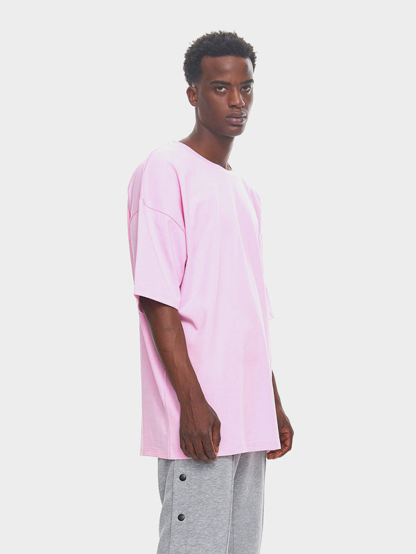 LUPITU MEN'S PINK OVERSIZE TEE