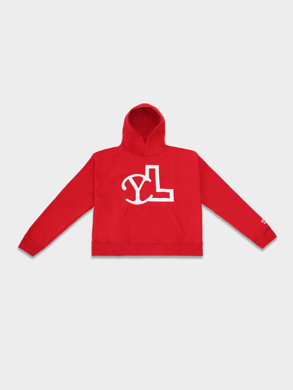 LUPITU MEN'S RED YL LOGO HOODIE