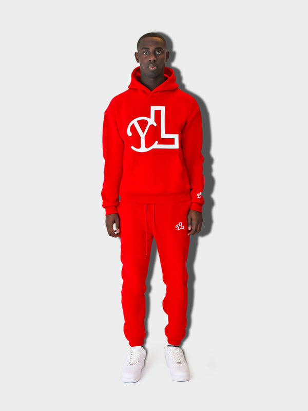 LUPITU MEN'S RED YL LOGO JOGGER PANT