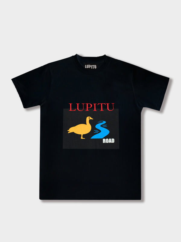 LUPITU MEN'S BLACK SCHWAN TEE