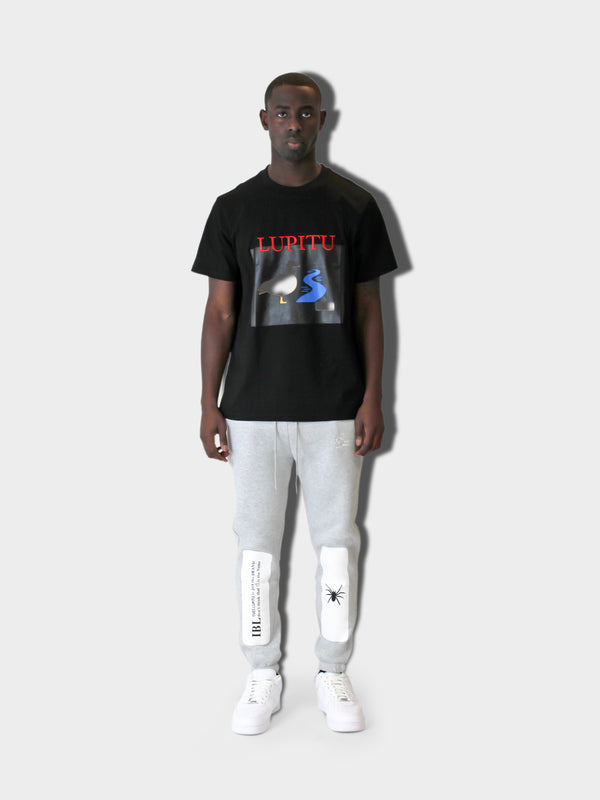 LUPITU MEN'S BLACK SCHWAN TEE