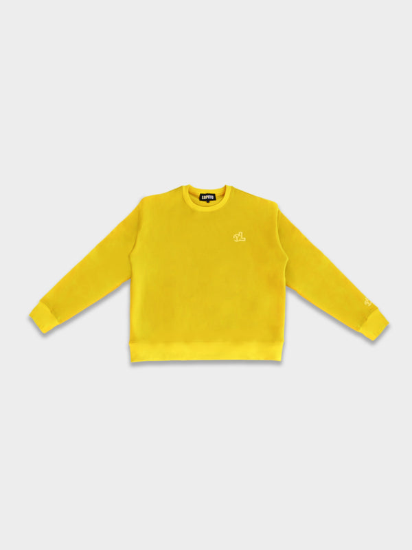 LUPITU MEN'S FULL YELLOW YL LOGO SWEATER